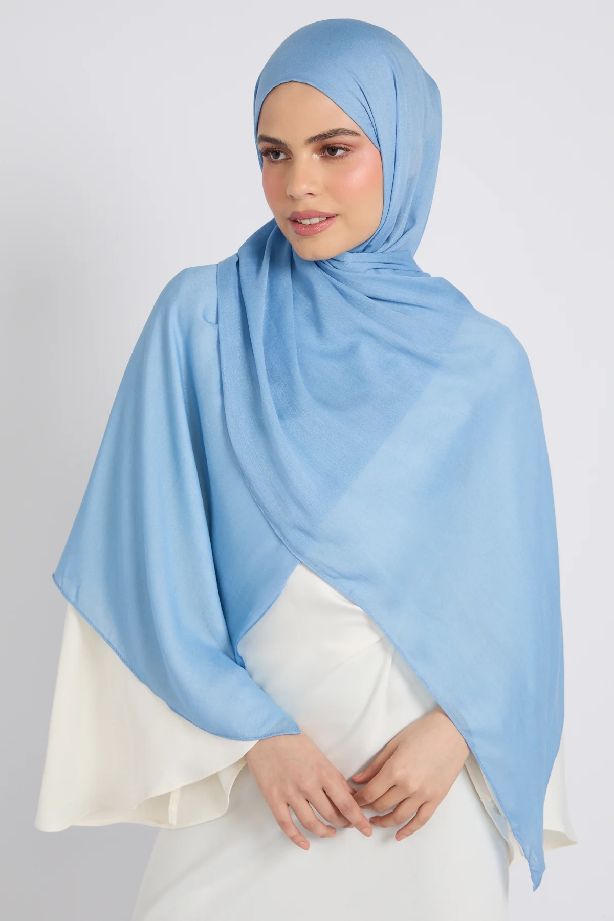 Premium Cotton Modal Hijab - Endless Sky - Image 4