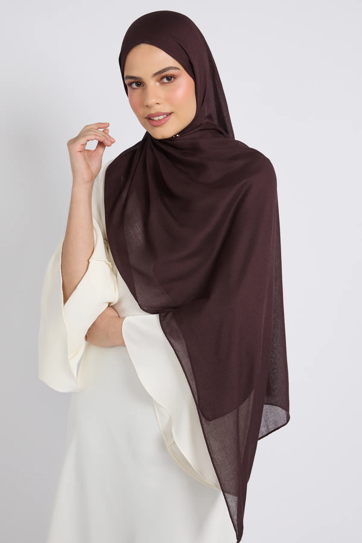 Premium Cotton Modal Hijab - Espresso