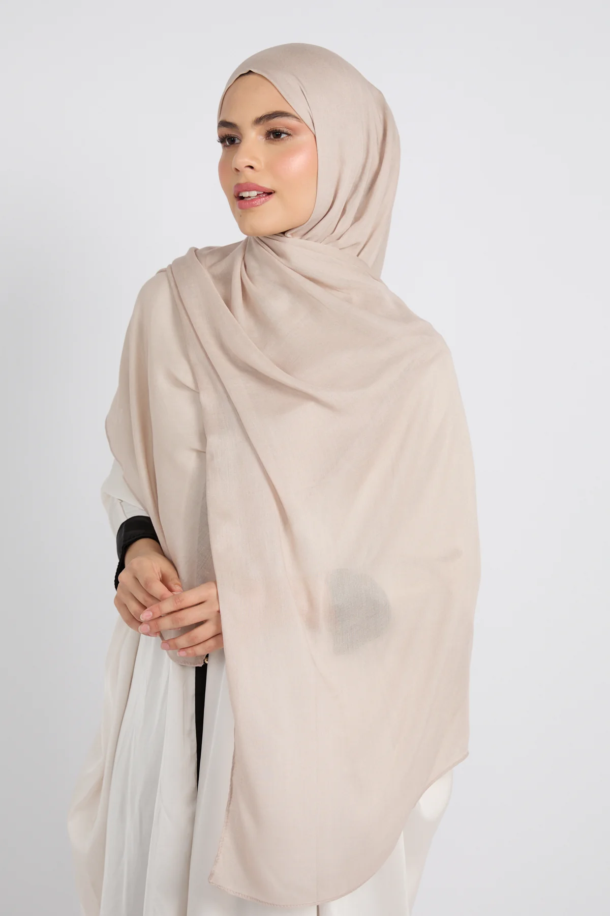 Premium Cotton Modal Hijab - Feather Grey
