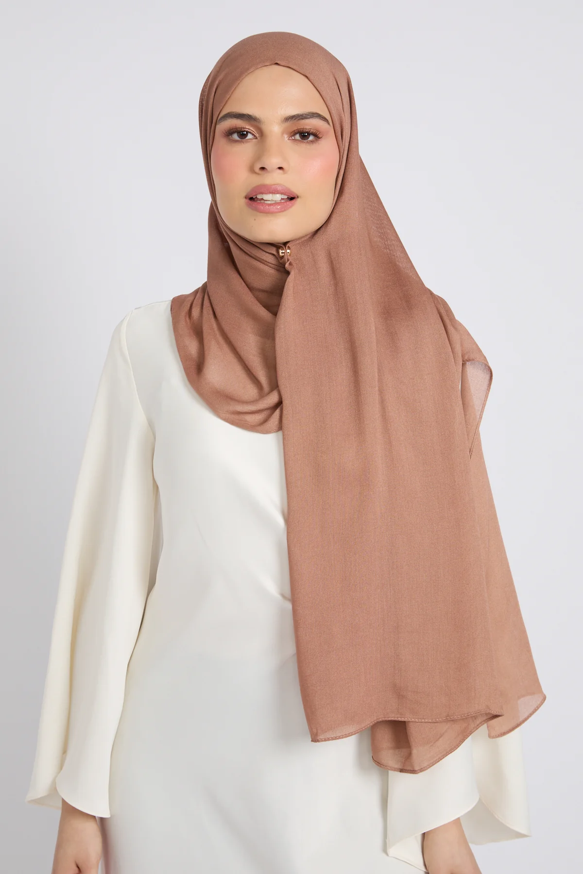 Premium Cotton Modal Hijab - Praline - Image 5