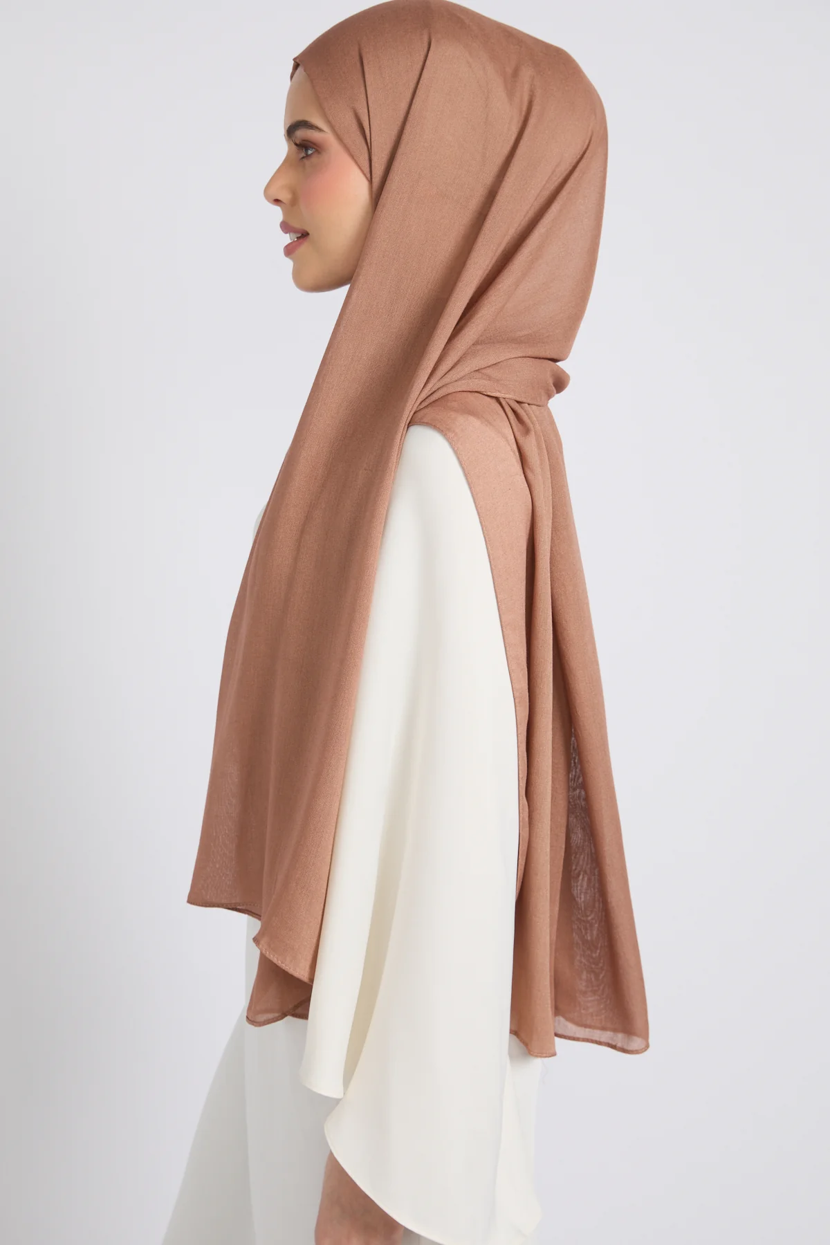 Premium Cotton Modal Hijab - Praline - Image 6