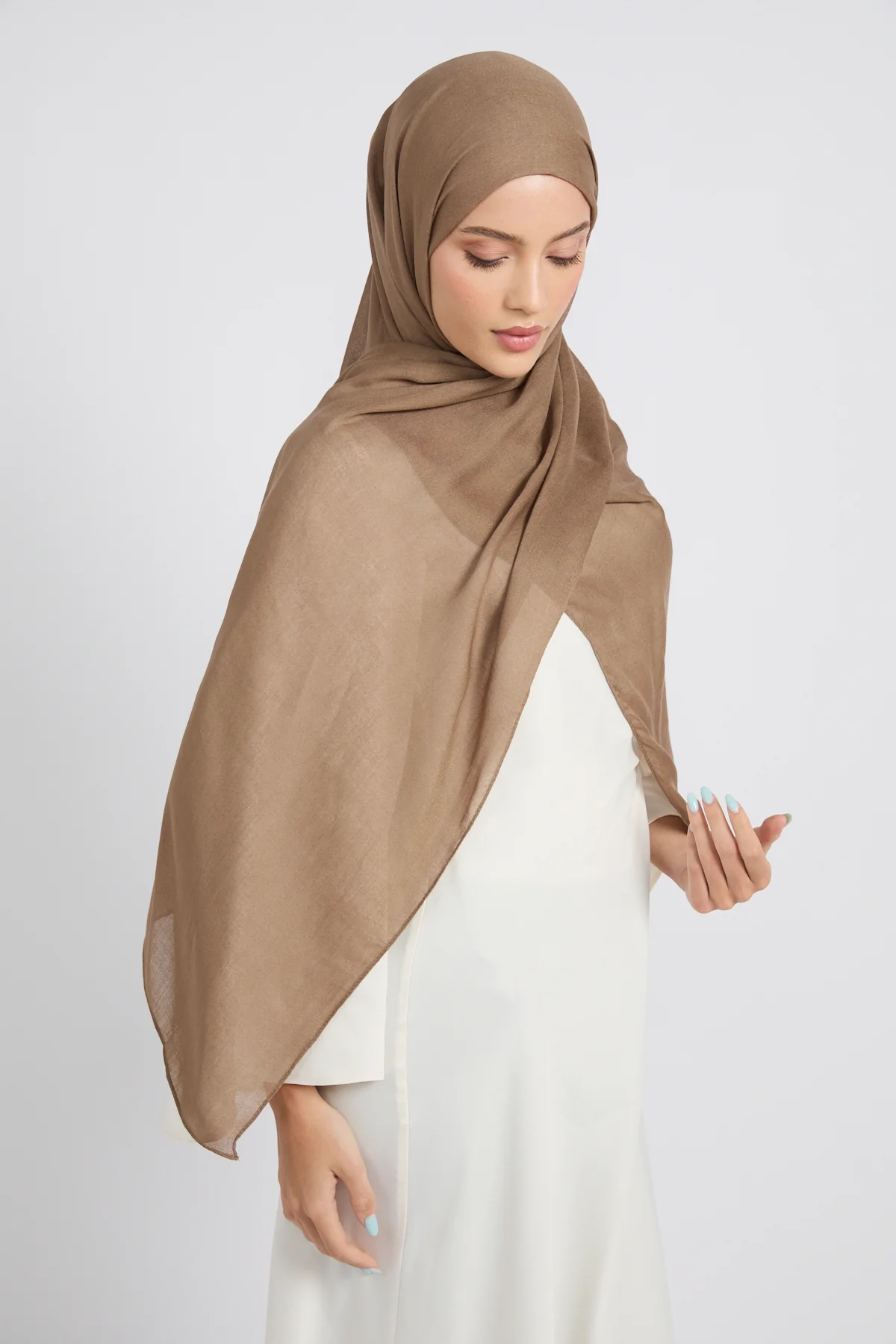Premium Cotton Modal Hijab - Savannah Tan