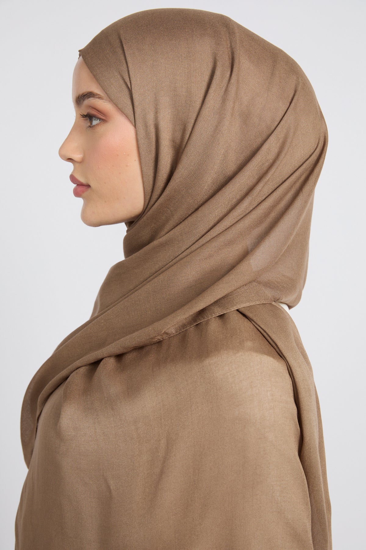 Premium Cotton Modal Hijab - Savannah Tan - Image 2