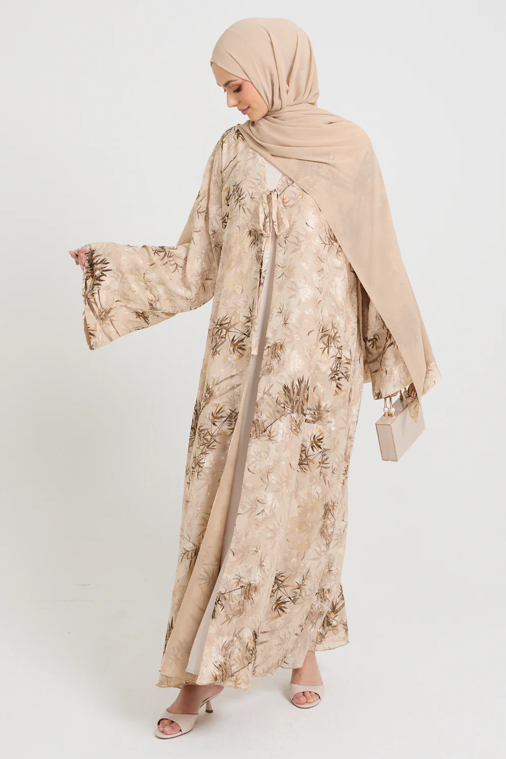 Premium Desert Bloom Open Abaya - LIMITED EDITION - Image 6