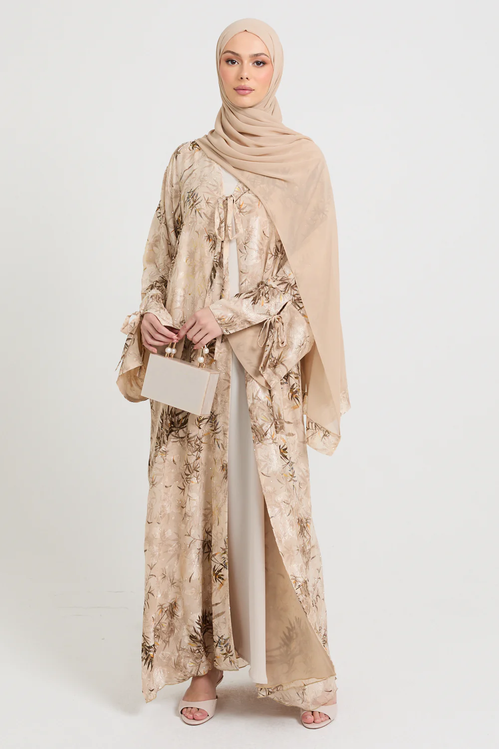 Premium Desert Bloom Open Abaya - LIMITED EDITION - Image 8