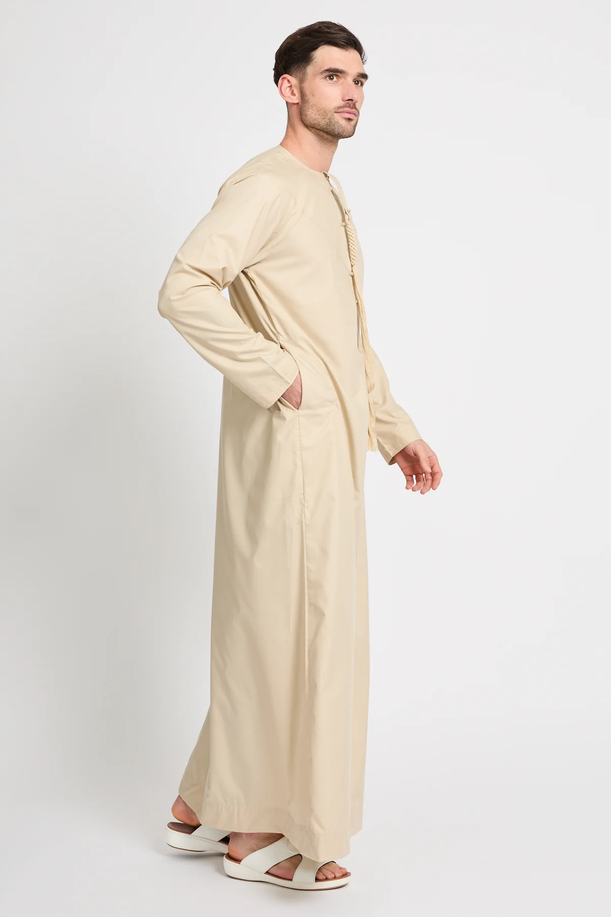 Premium Emirati Thobe - Arabian Sand - Image 3