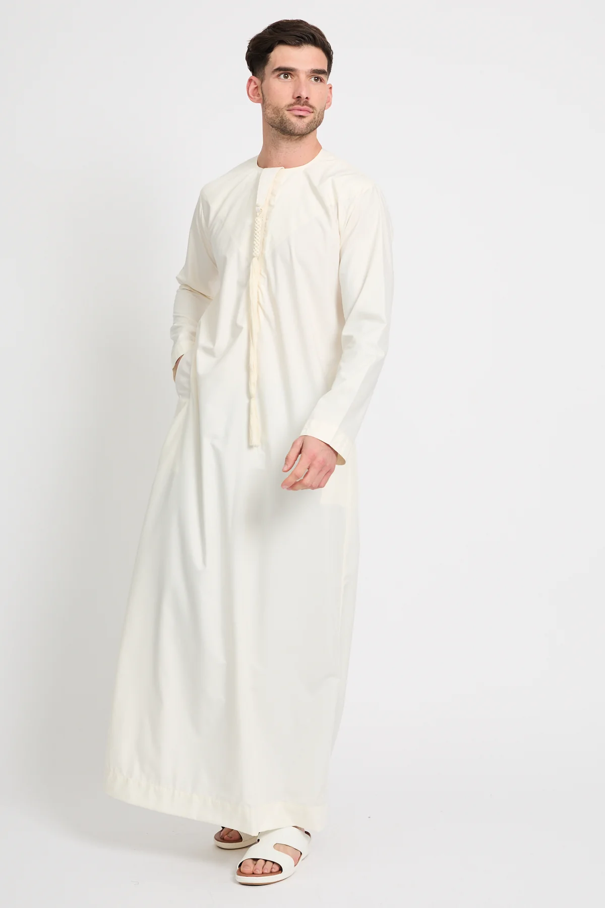 Premium Emirati Thobe - Ivory - Image 3