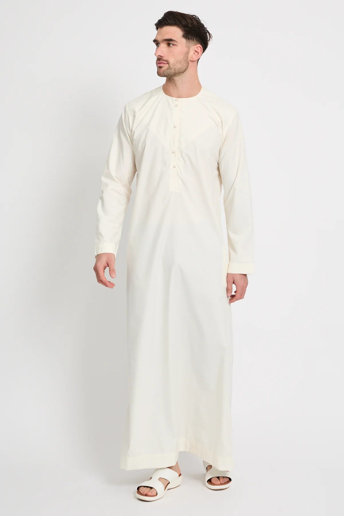 Premium Emirati Thobe - Ivory - Image 8