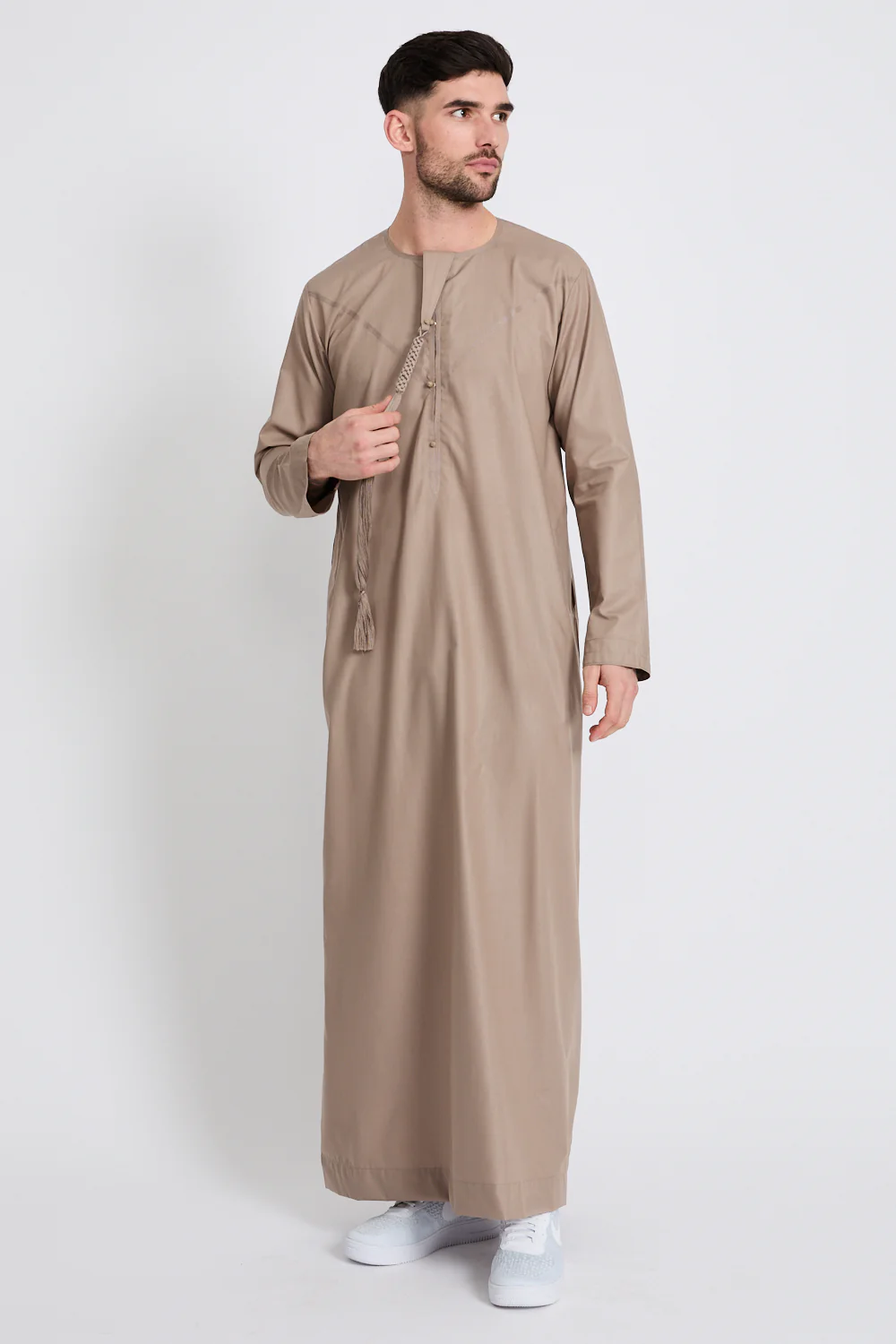 Premium Emirati Thobe - Latte - Image 6