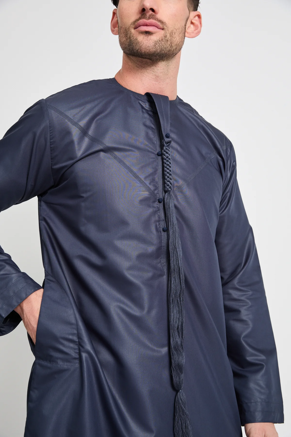 Emirati Thobe - Navy - Image 2