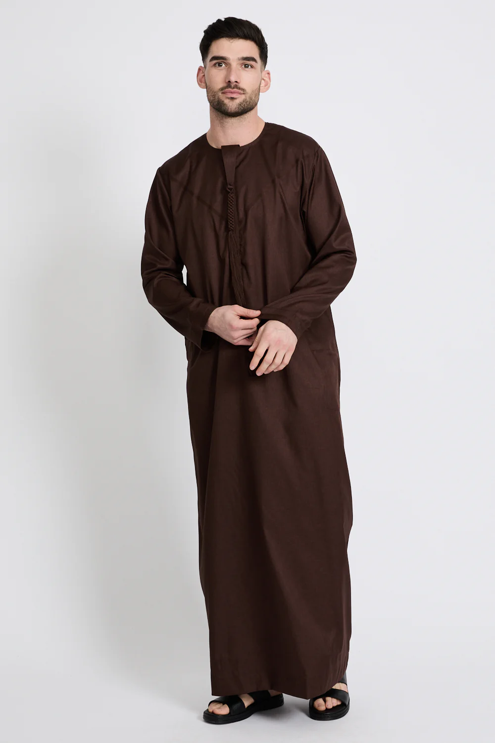 Premium Emirati Thobe - Rich Auburn