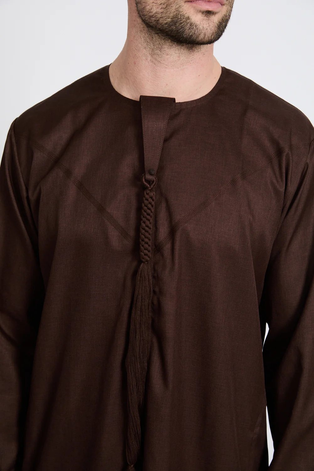 Premium Emirati Thobe - Rich Auburn - Image 2