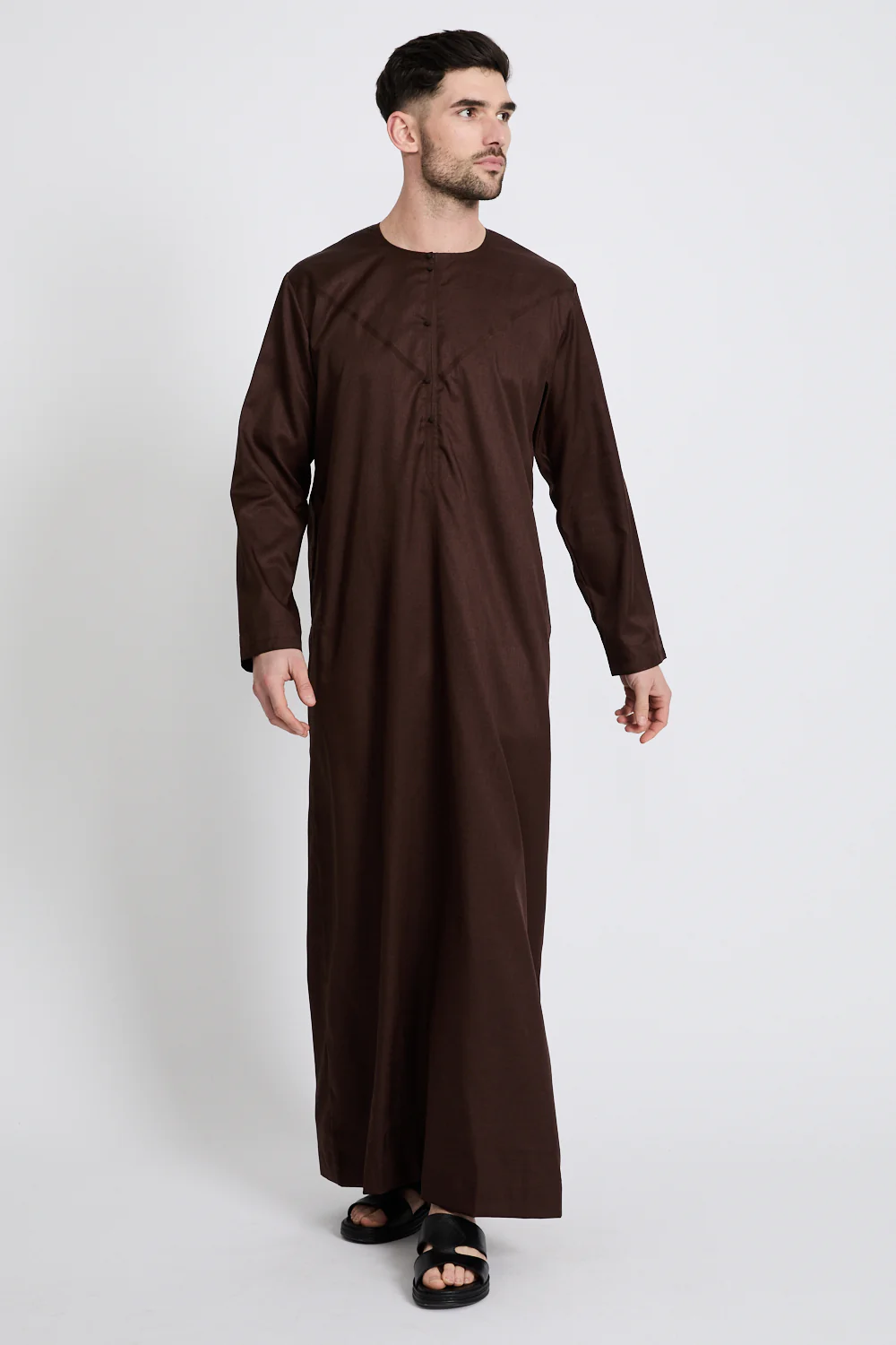 Premium Emirati Thobe - Rich Auburn - Image 3