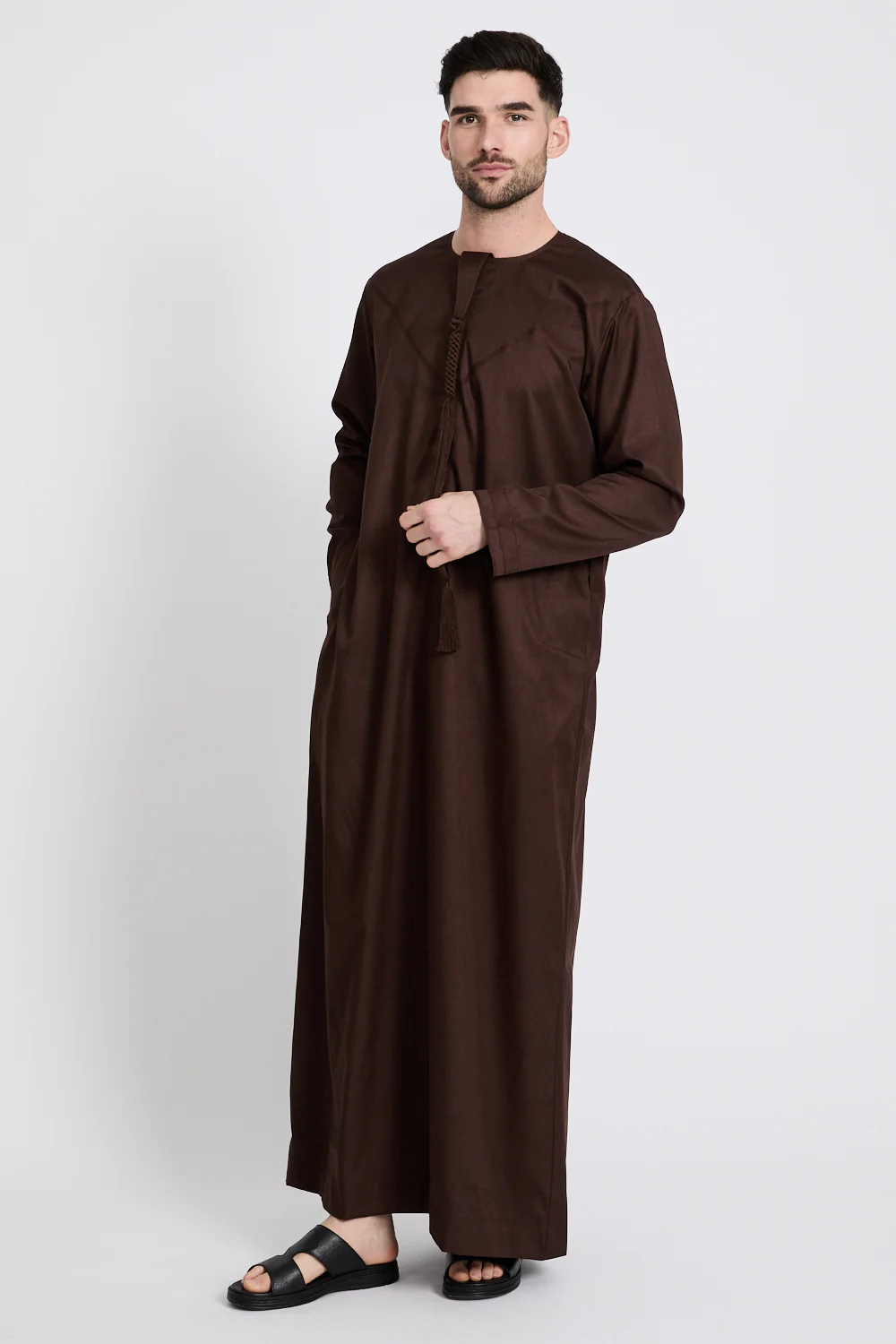 Premium Emirati Thobe - Rich Auburn - Image 4