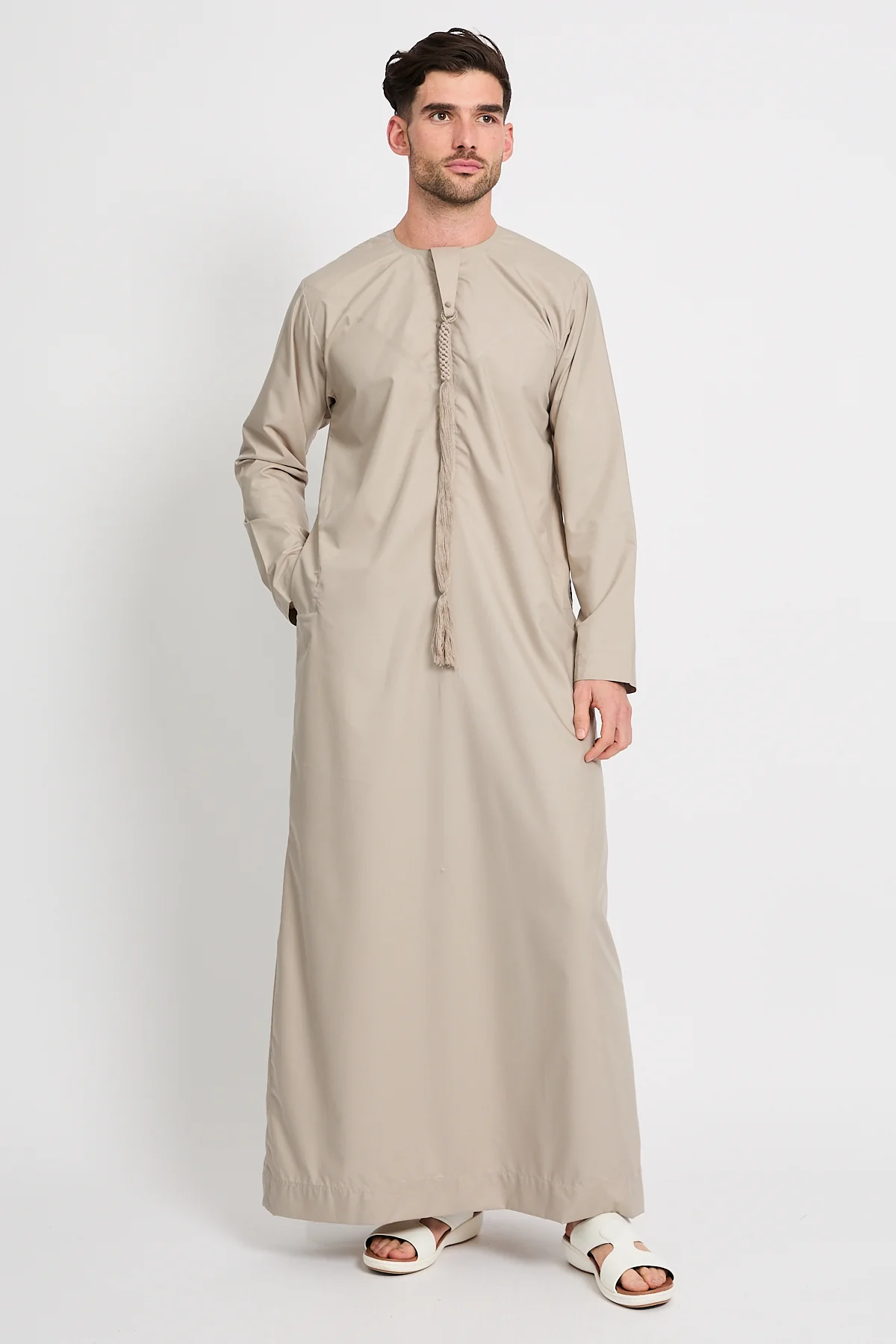 Premium Emirati Thobe - Sand Beige