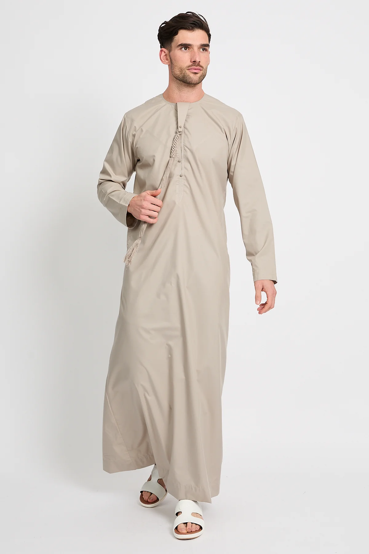 Premium Emirati Thobe - Sand Beige - Image 3