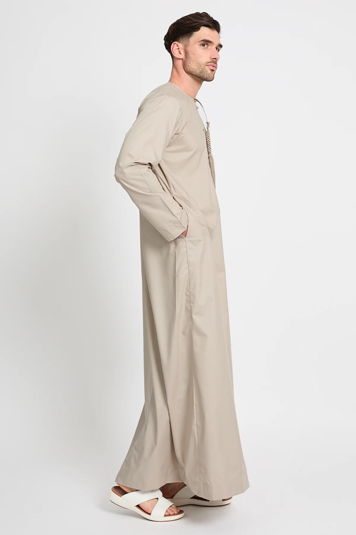 Premium Emirati Thobe - Sand Beige - Image 5