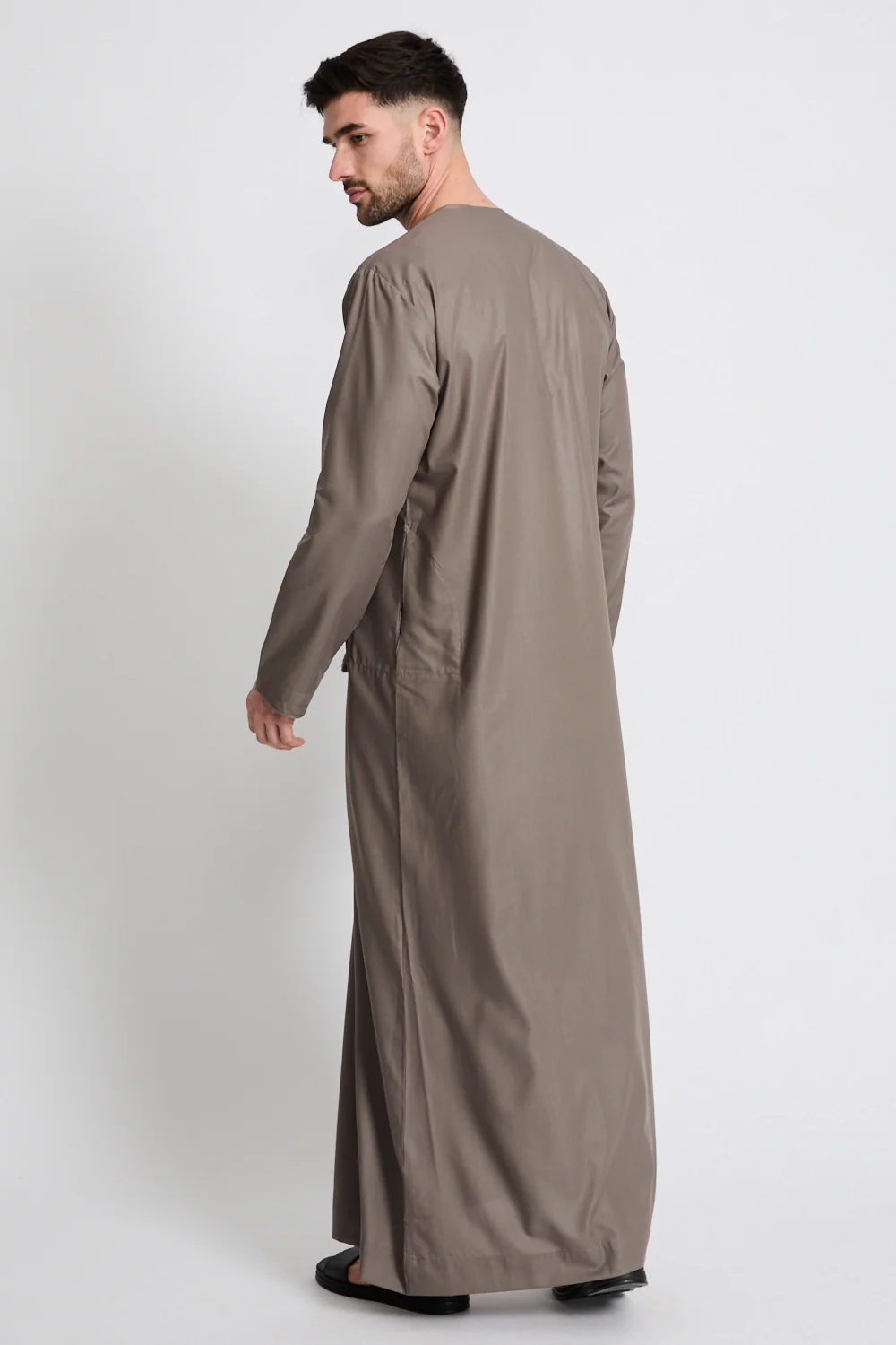 Premium Emirati Thobe - Smoky Taupe - Image 6