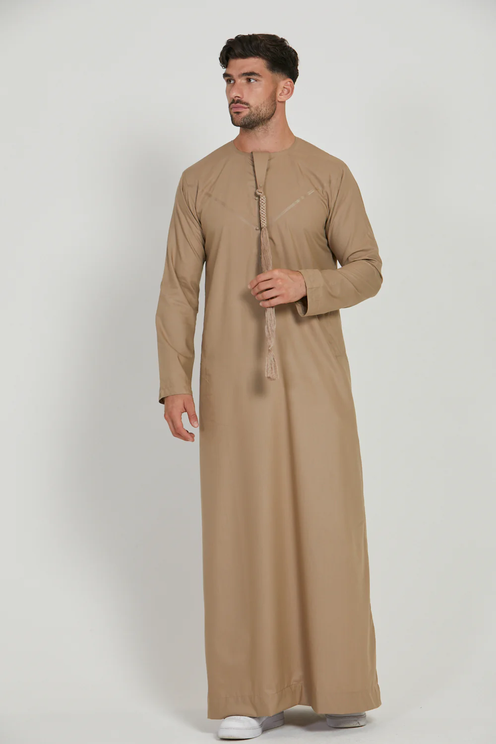 Premium Emirati Thobe - Warm Sand - Image 2