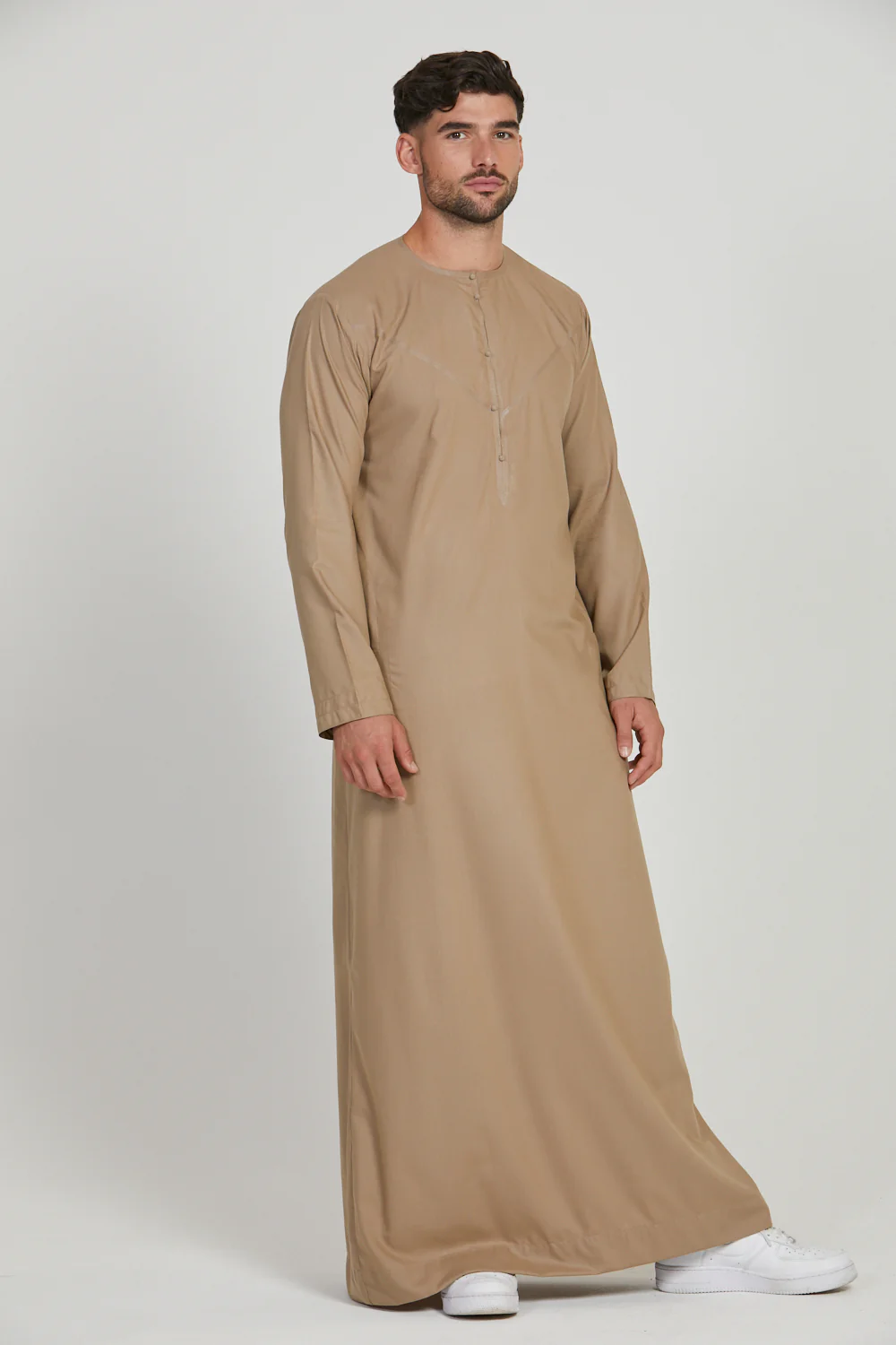 Premium Emirati Thobe - Warm Sand - Image 3