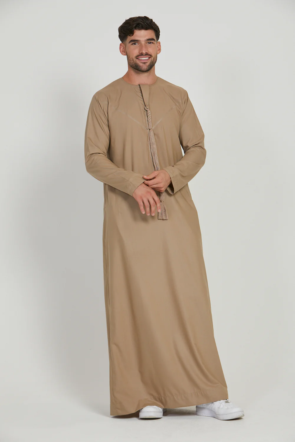 Premium Emirati Thobe - Warm Sand - Image 5