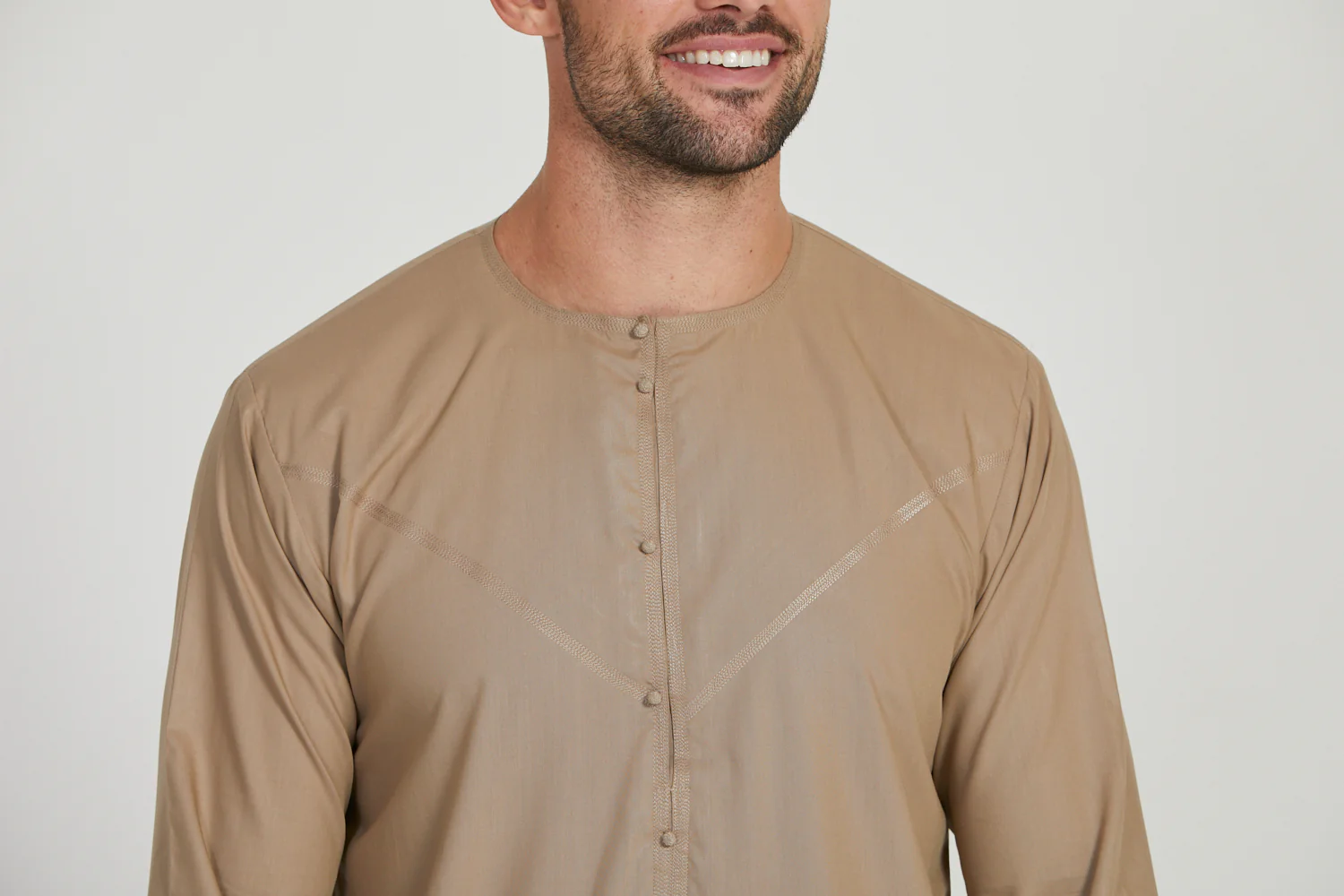 Premium Emirati Thobe - Warm Sand - Image 9