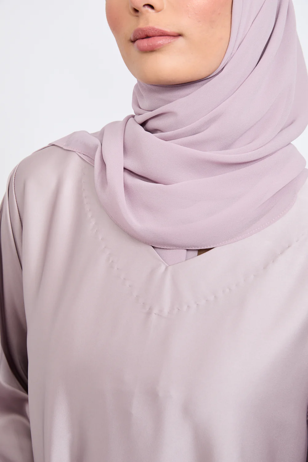 Premium English Rose Satin Inner Slip Dress  - LONG SLEEVE - Image 2