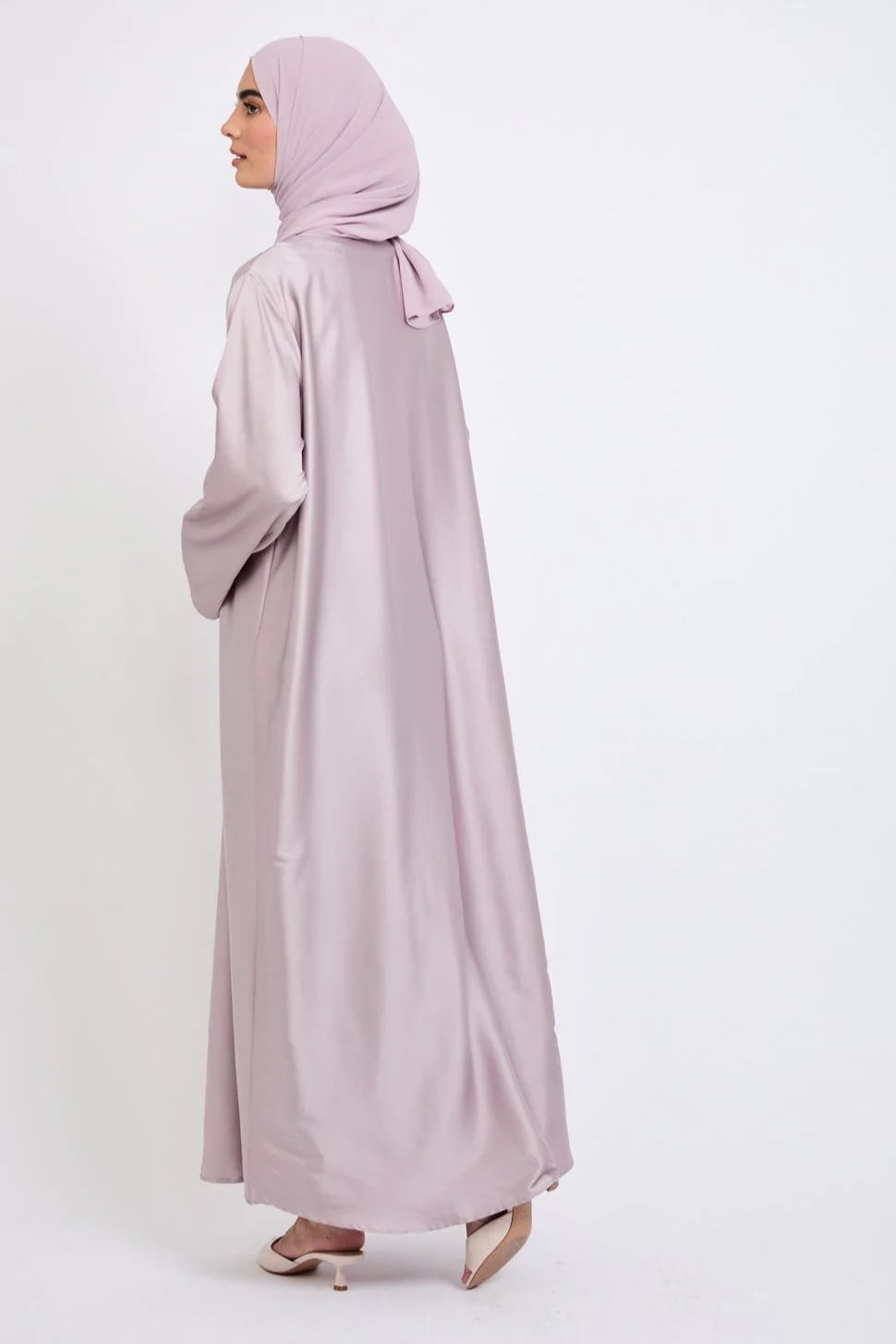 Premium English Rose Satin Inner Slip Dress  - LONG SLEEVE - Image 7