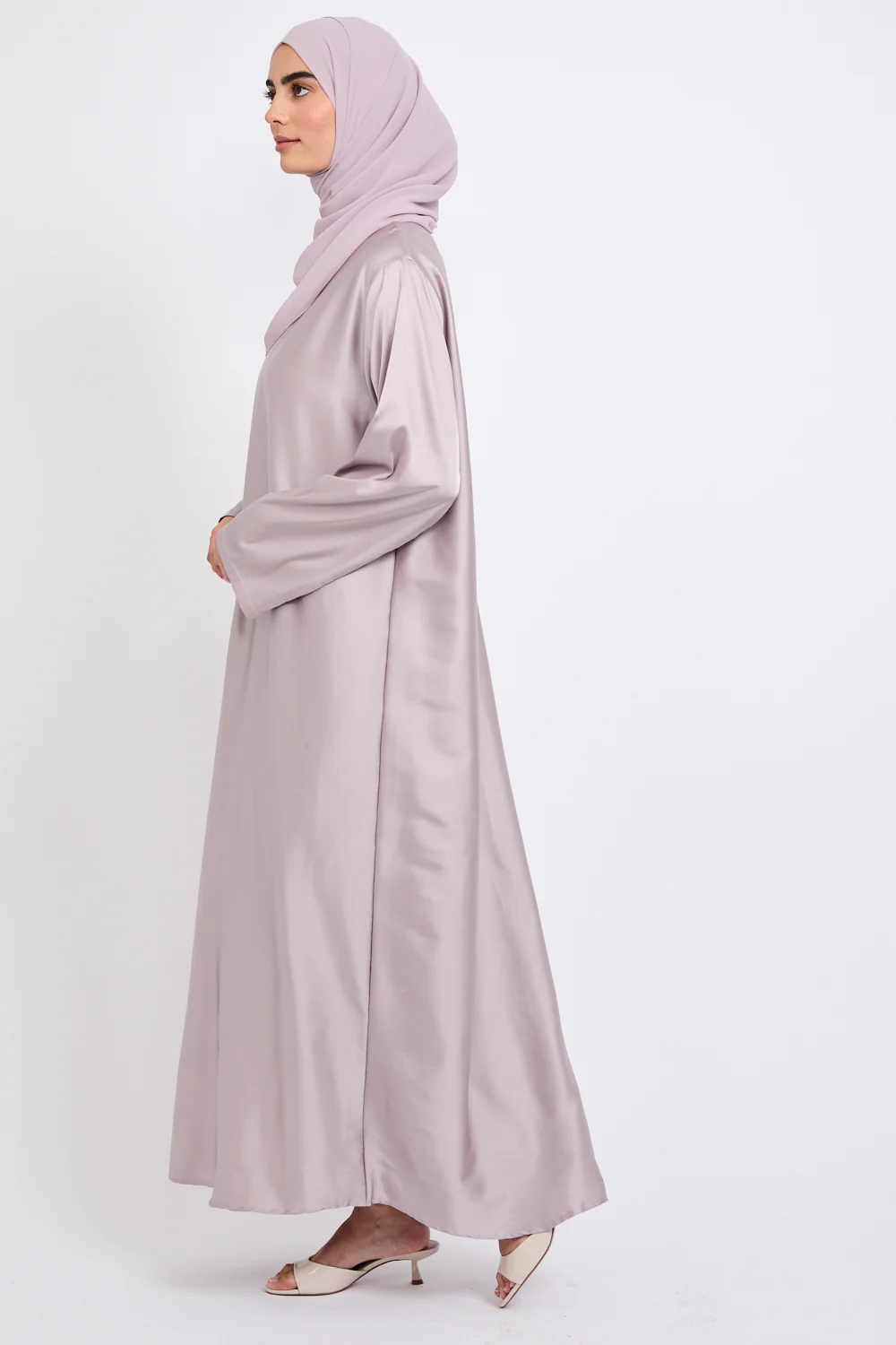 Premium English Rose Satin Inner Slip Dress  - LONG SLEEVE - Image 8