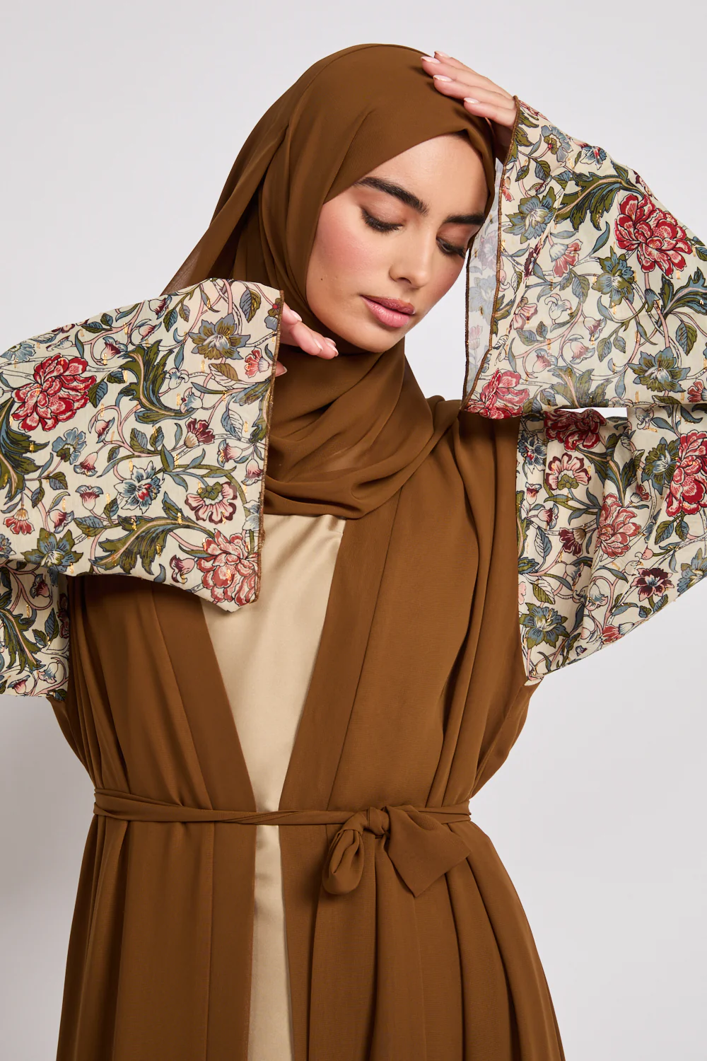 Premium Garden at Dusk Open Abaya - Limited Edition - Image 2