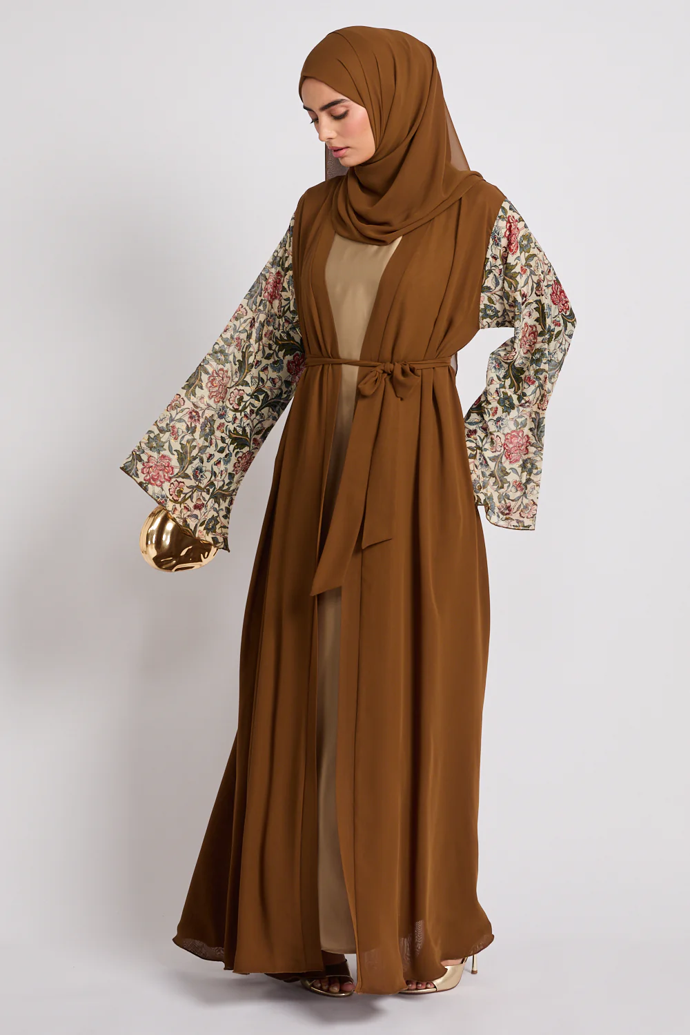 Premium Garden at Dusk Open Abaya - Limited Edition - Image 4