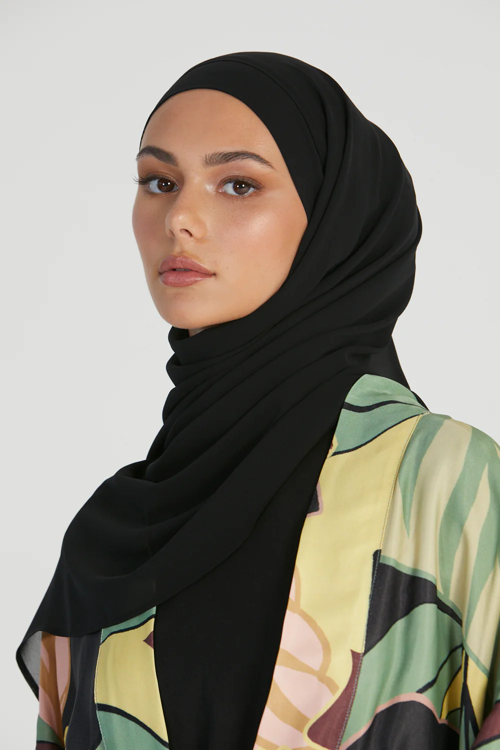 Premium Instant Chiffon Hijab - Black - Image 3