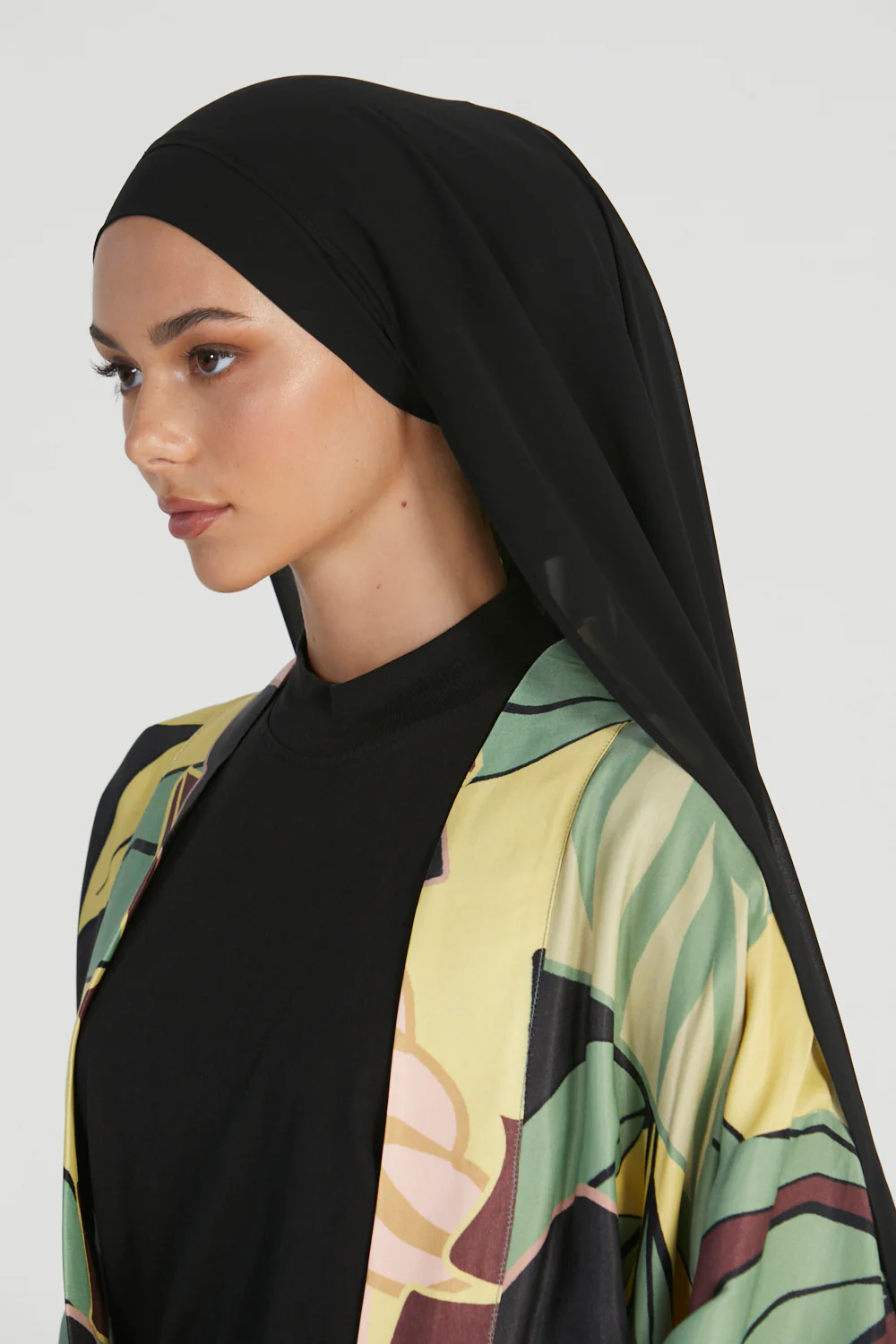 Premium Instant Chiffon Hijab - Black - Image 4