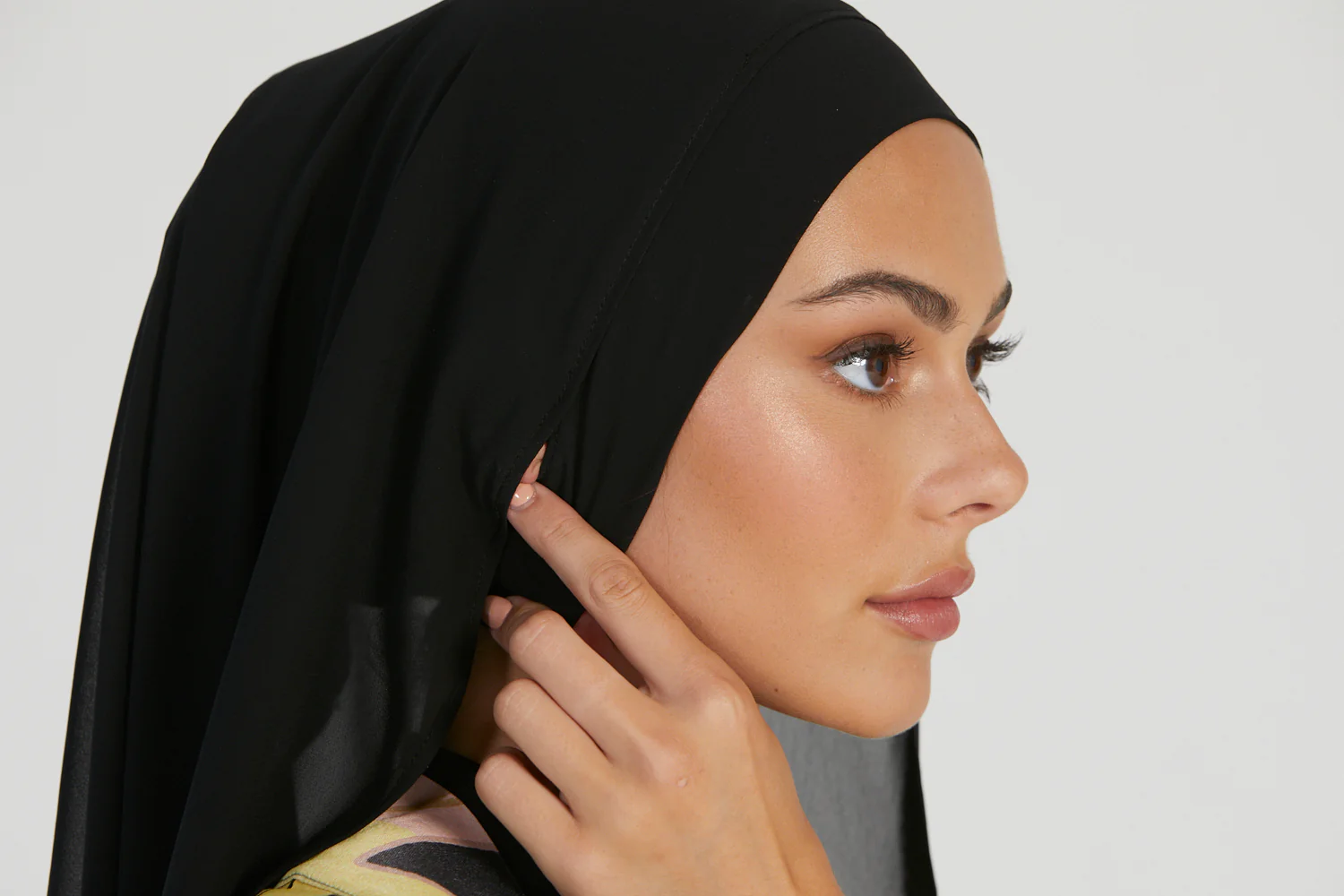 Premium Instant Chiffon Hijab - Black - Image 6
