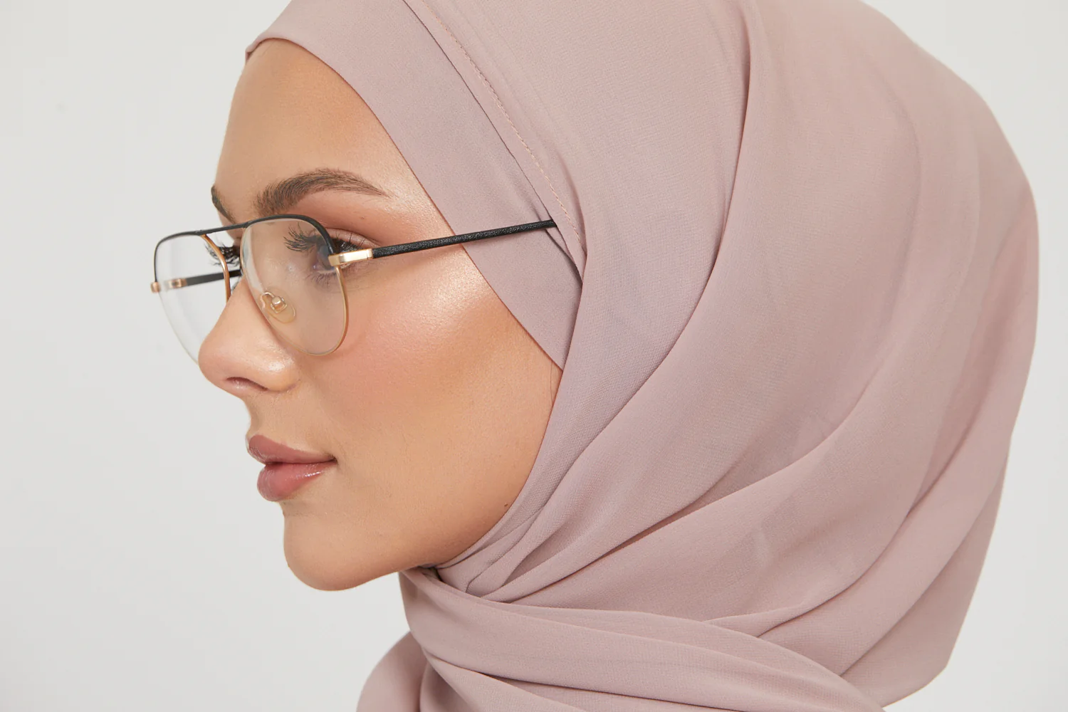 Premium Instant Chiffon Hijab - Dusty Mink - Image 5