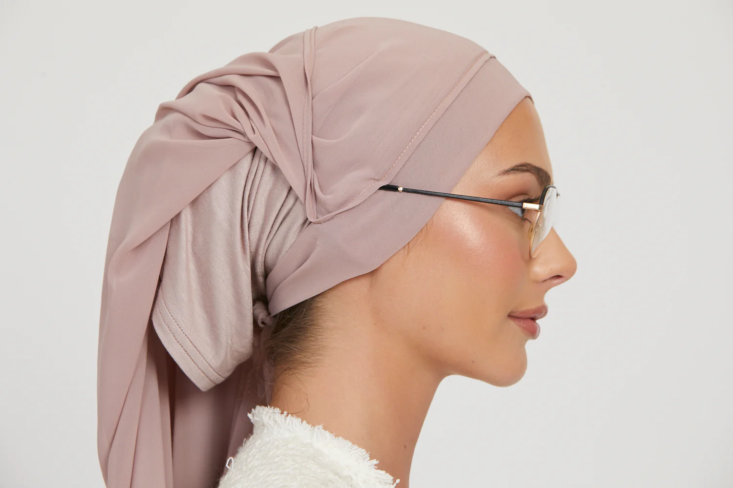 Premium Instant Chiffon Hijab - Dusty Mink - Image 7