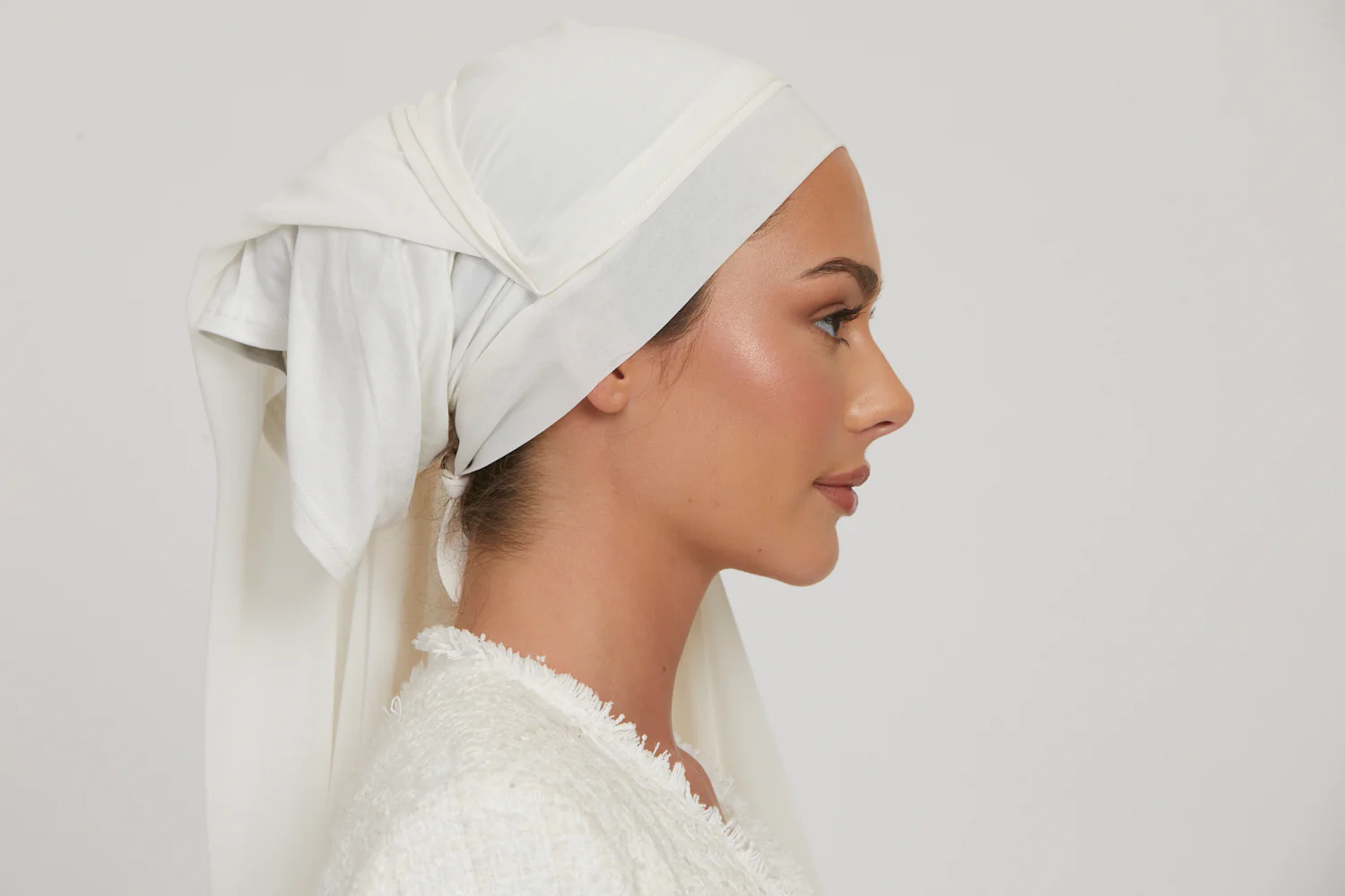 Premium Instant Chiffon Hijab - Off White - Image 7