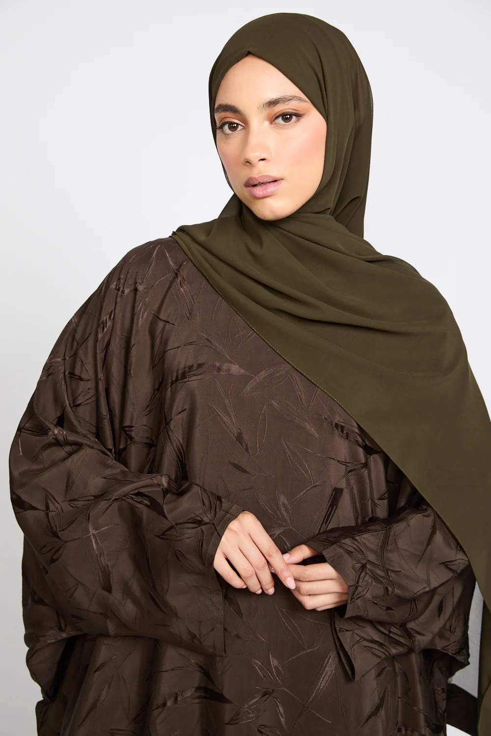 Premium Jacquard Closed Farasha - Arabica Earth - Image 2