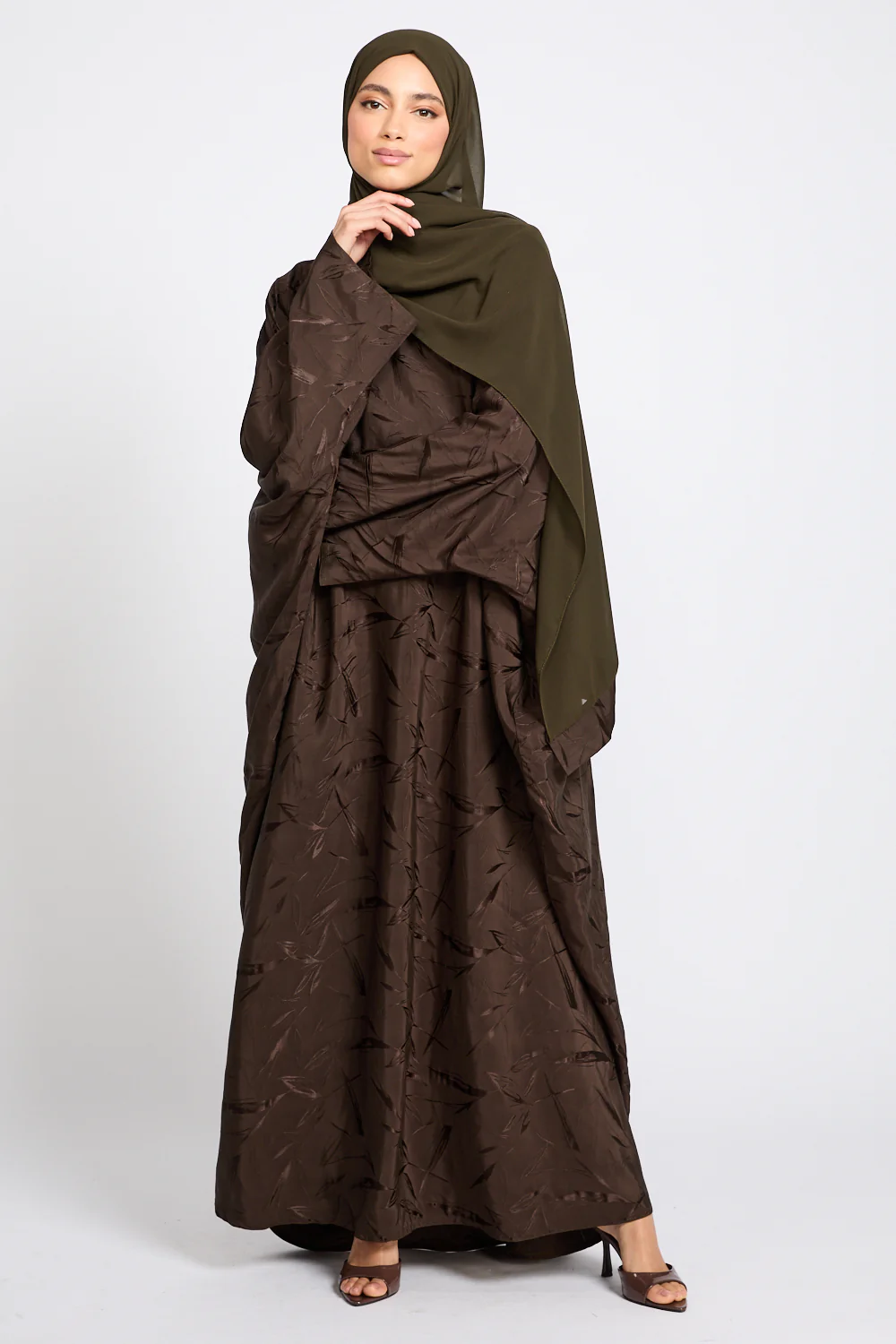 Premium Jacquard Closed Farasha - Arabica Earth - Image 6