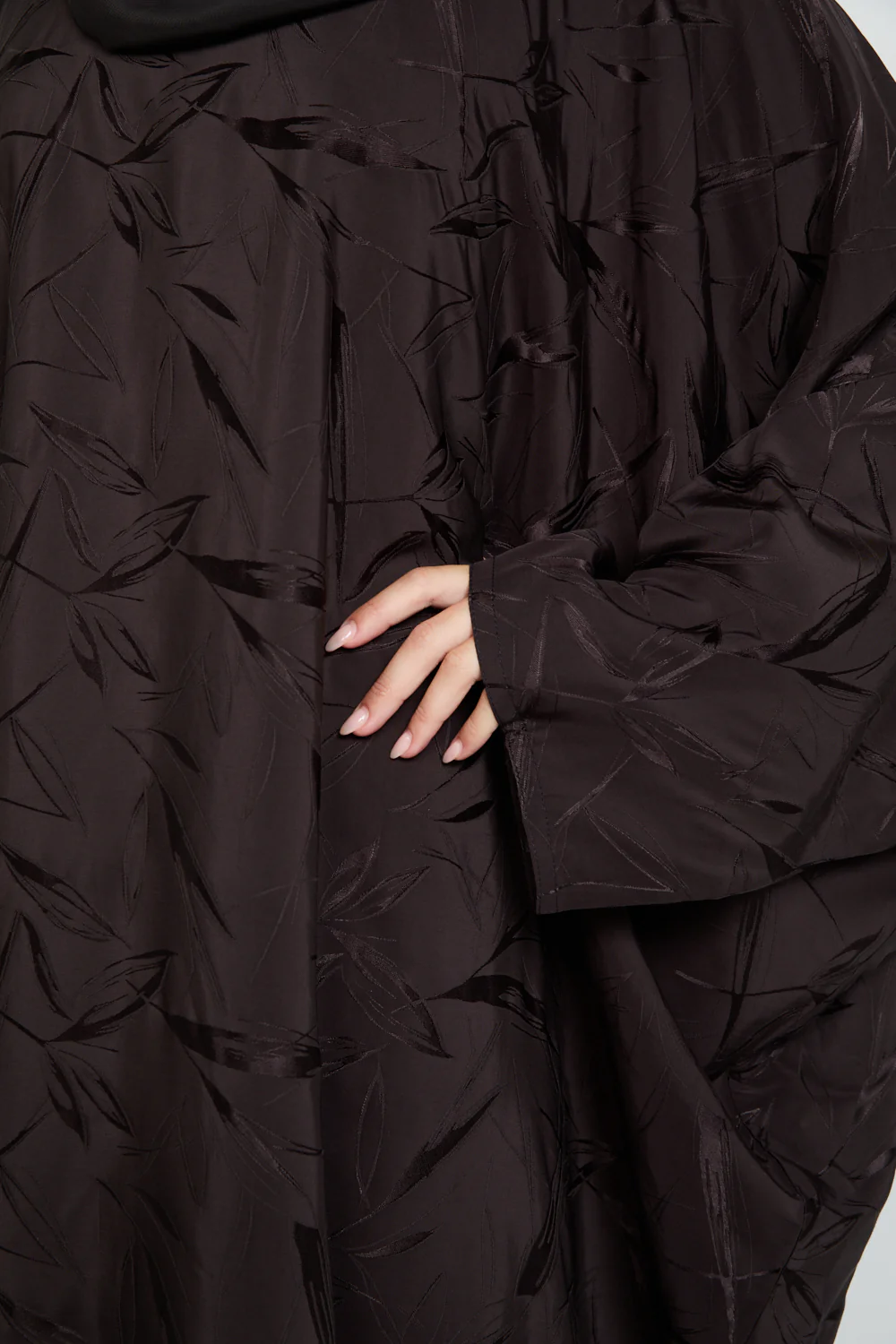 Premium Jacquard Closed Farasha - Nightshade Brown - Image 4