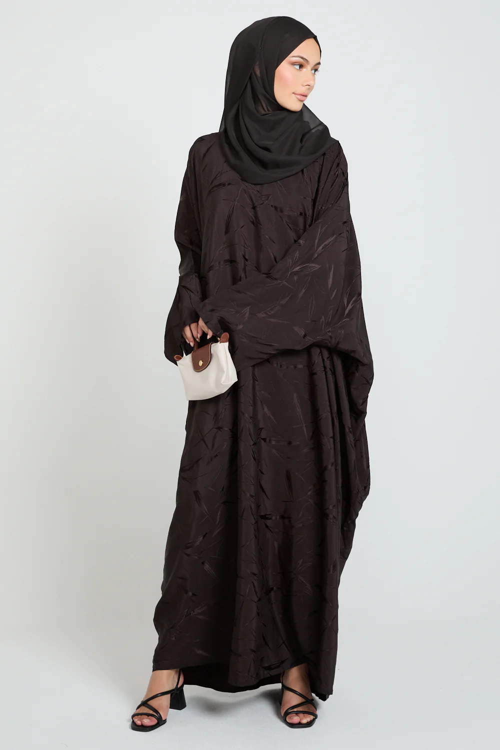 Premium Jacquard Closed Farasha - Nightshade Brown - Image 6
