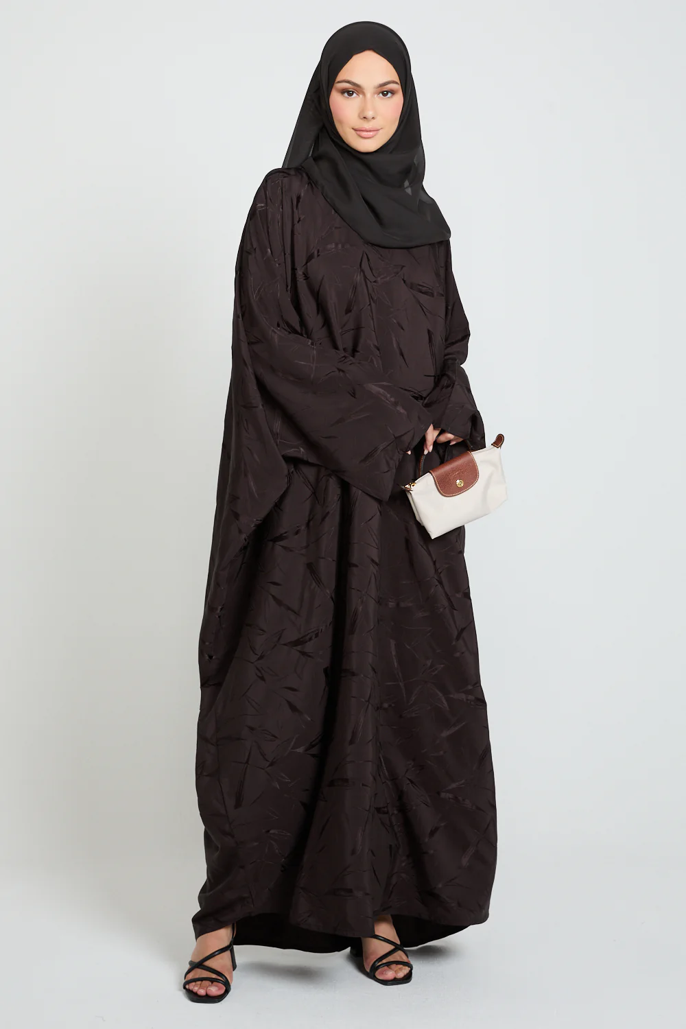 Premium Jacquard Closed Farasha - Nightshade Brown - Image 8