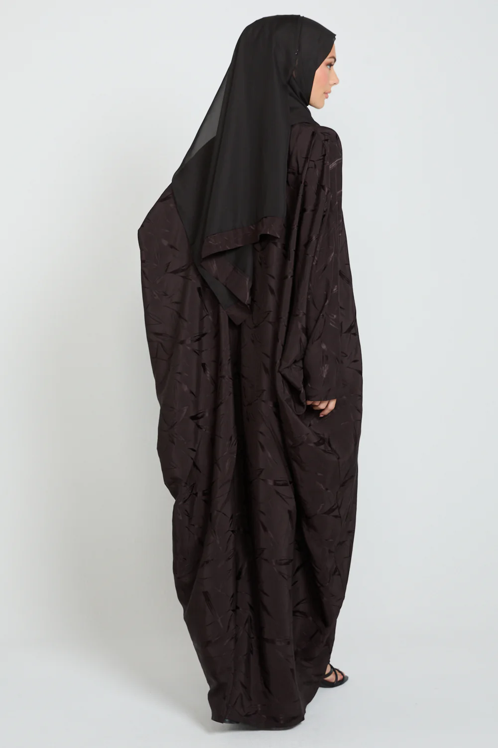 Premium Jacquard Closed Farasha - Nightshade Brown - Image 9