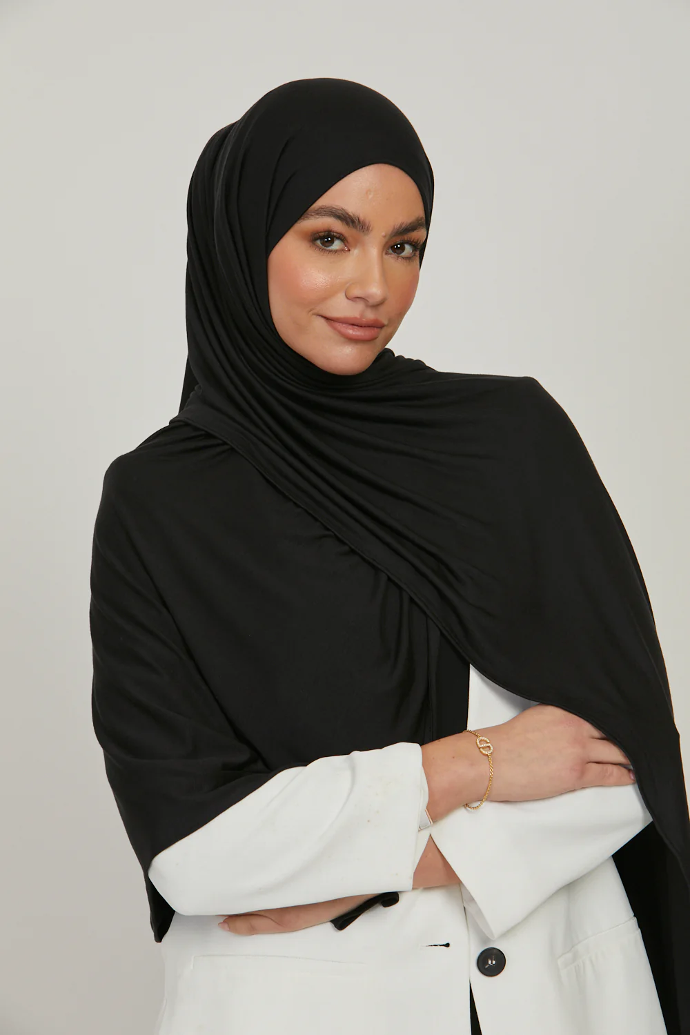 Premium Jersey Hijab - Black - Image 3