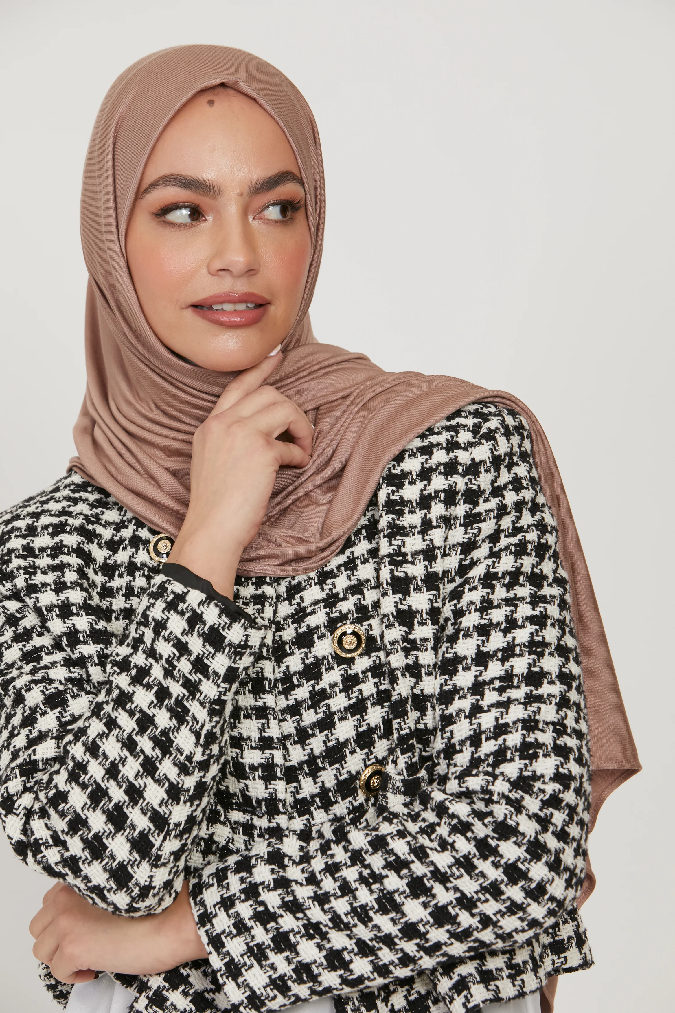 Premium Jersey Hijab - Dusty Taupe - Image 2
