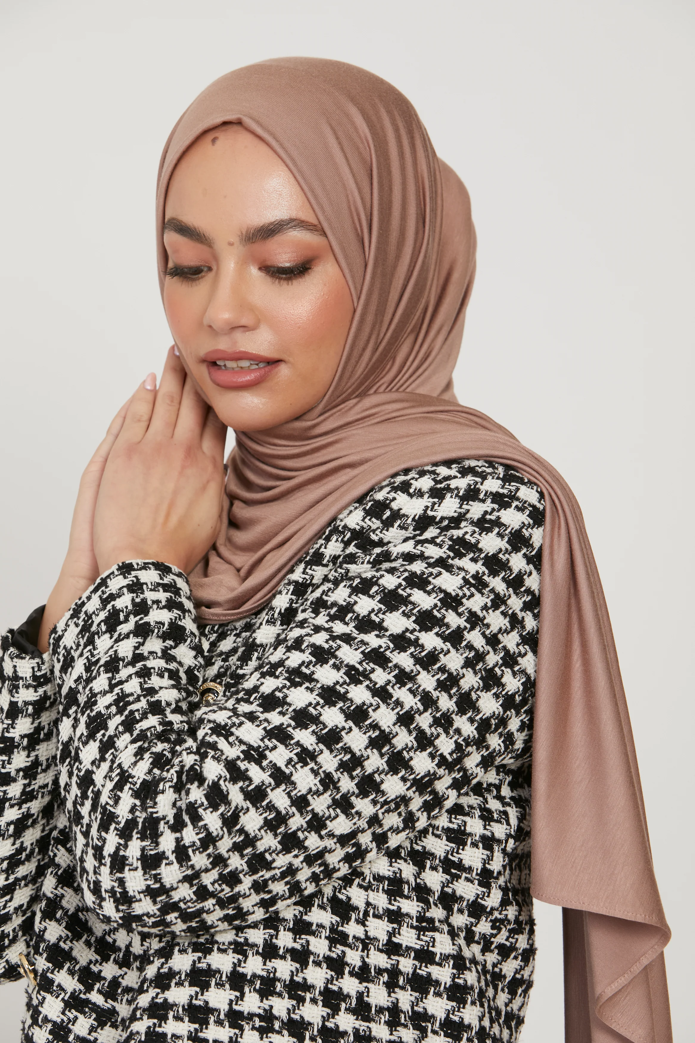 Premium Jersey Hijab - Dusty Taupe - Image 3