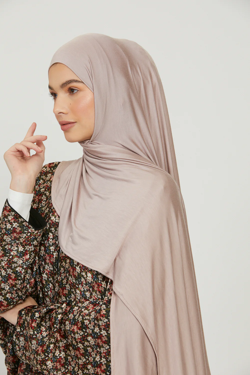 Premium Jersey Hijab - Mink