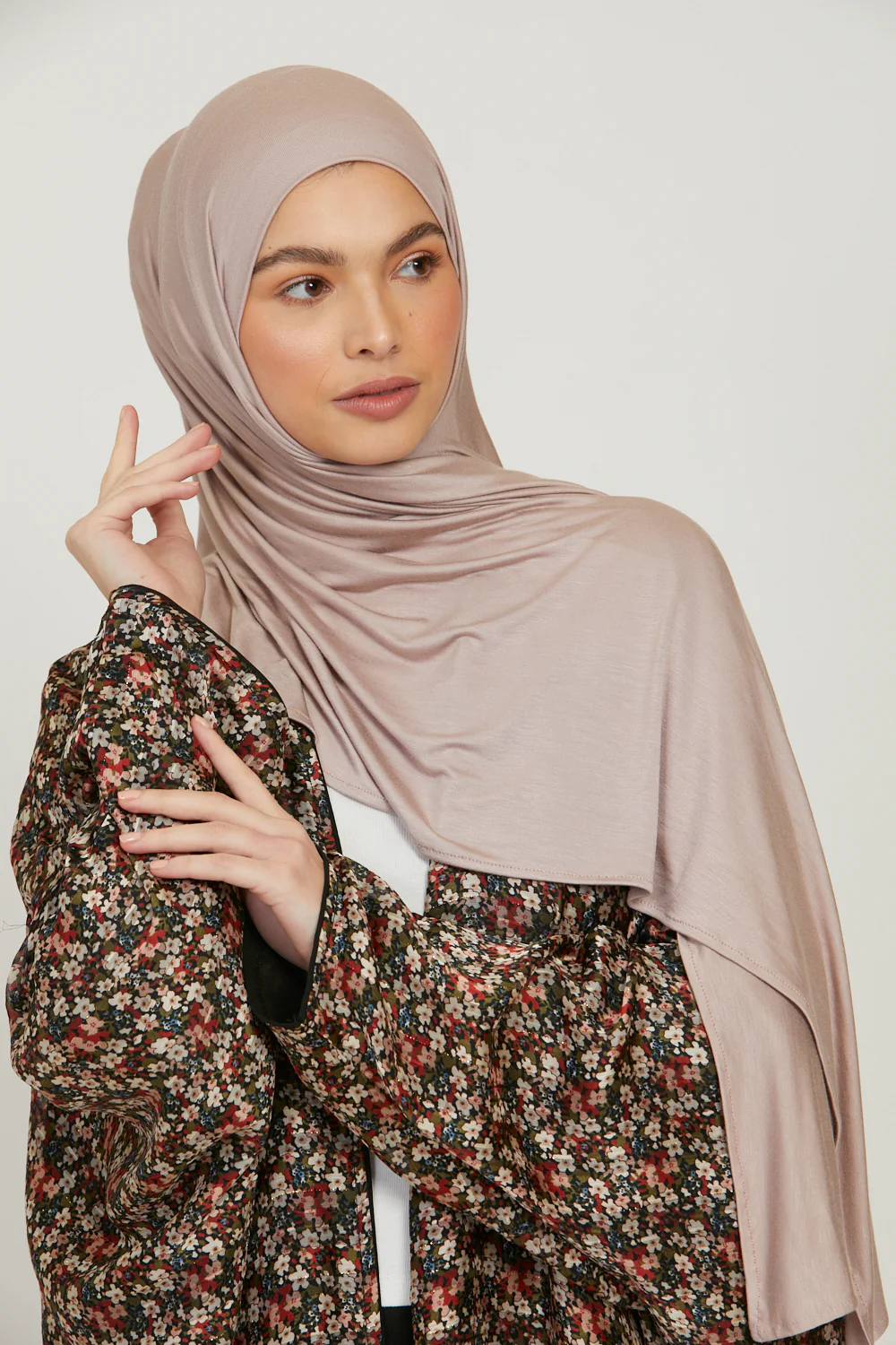 Premium Jersey Hijab - Mink - Image 2