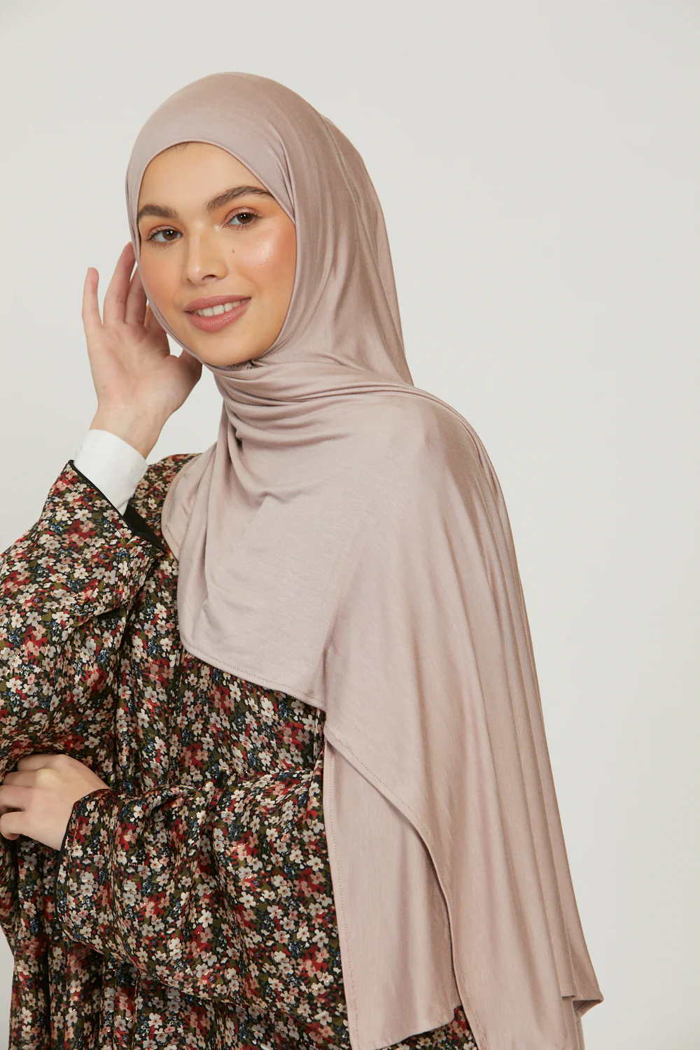 Premium Jersey Hijab - Mink - Image 3