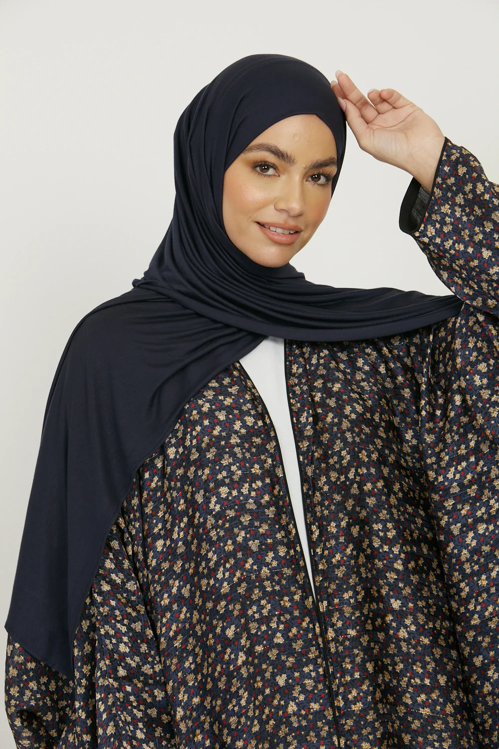 Premium Jersey Hijab - Navy - Image 3